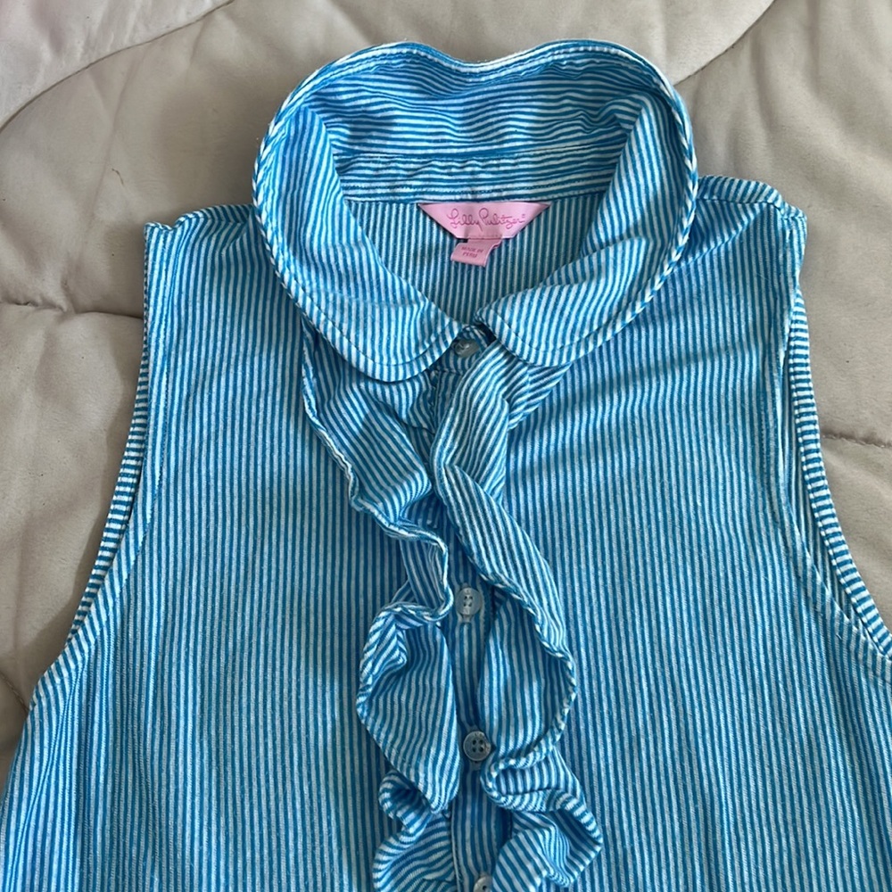 Lilly Pulitzer Striped Ruffle Top